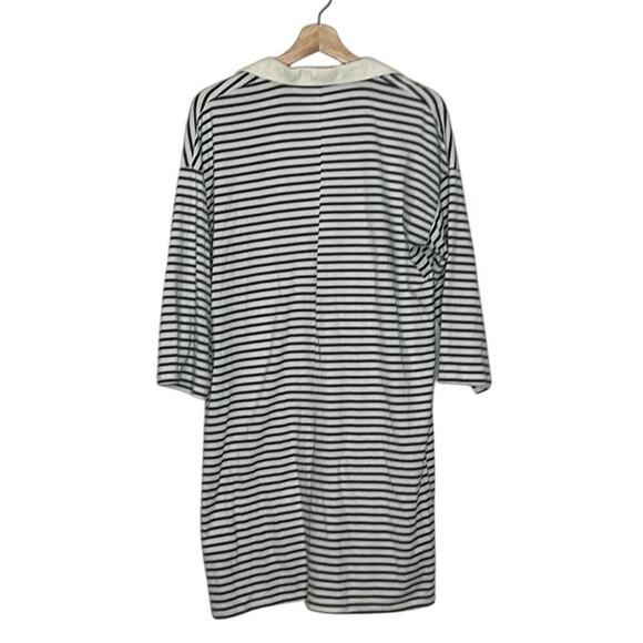 Tuckernuck Ashton‎ Knit Polo Dress Off White  Navy Striped Size L - Picture 2 of 7